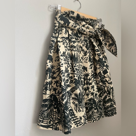 ❤️SOLD Corey Lynn Carter Anthropologie Tropical Vacation Painterly Cotton Skirt - Picture 3 of 15
